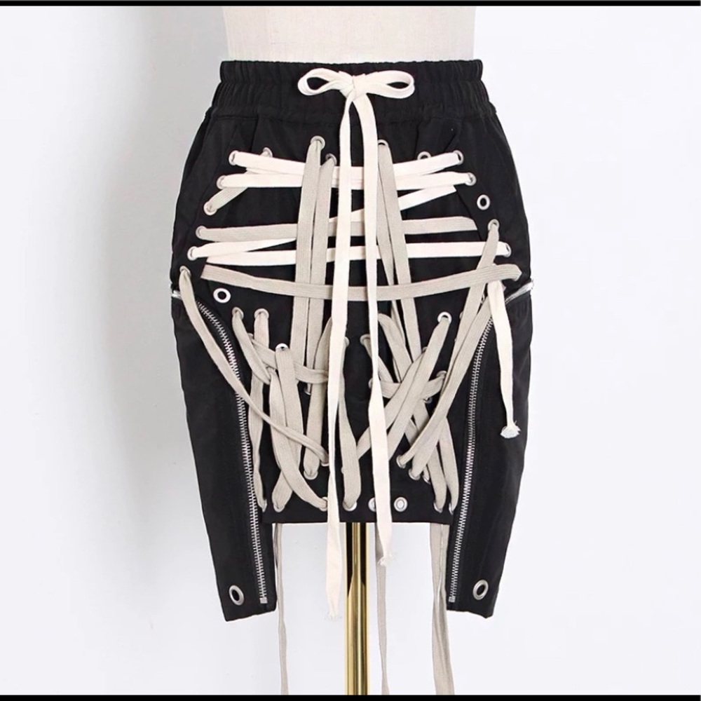 COPY - String detail mini skirt.
